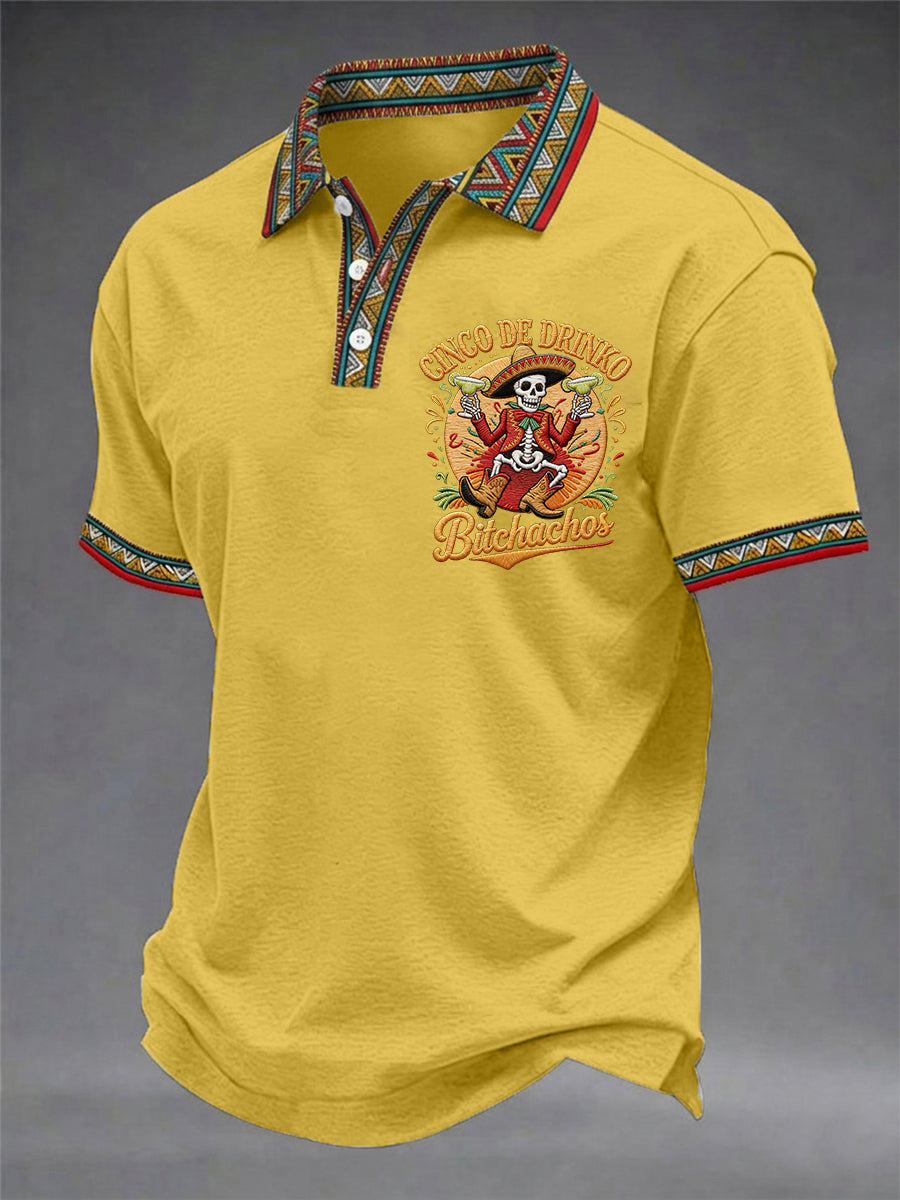Men's Cinco De Mayo Print Short-Sleeve Top