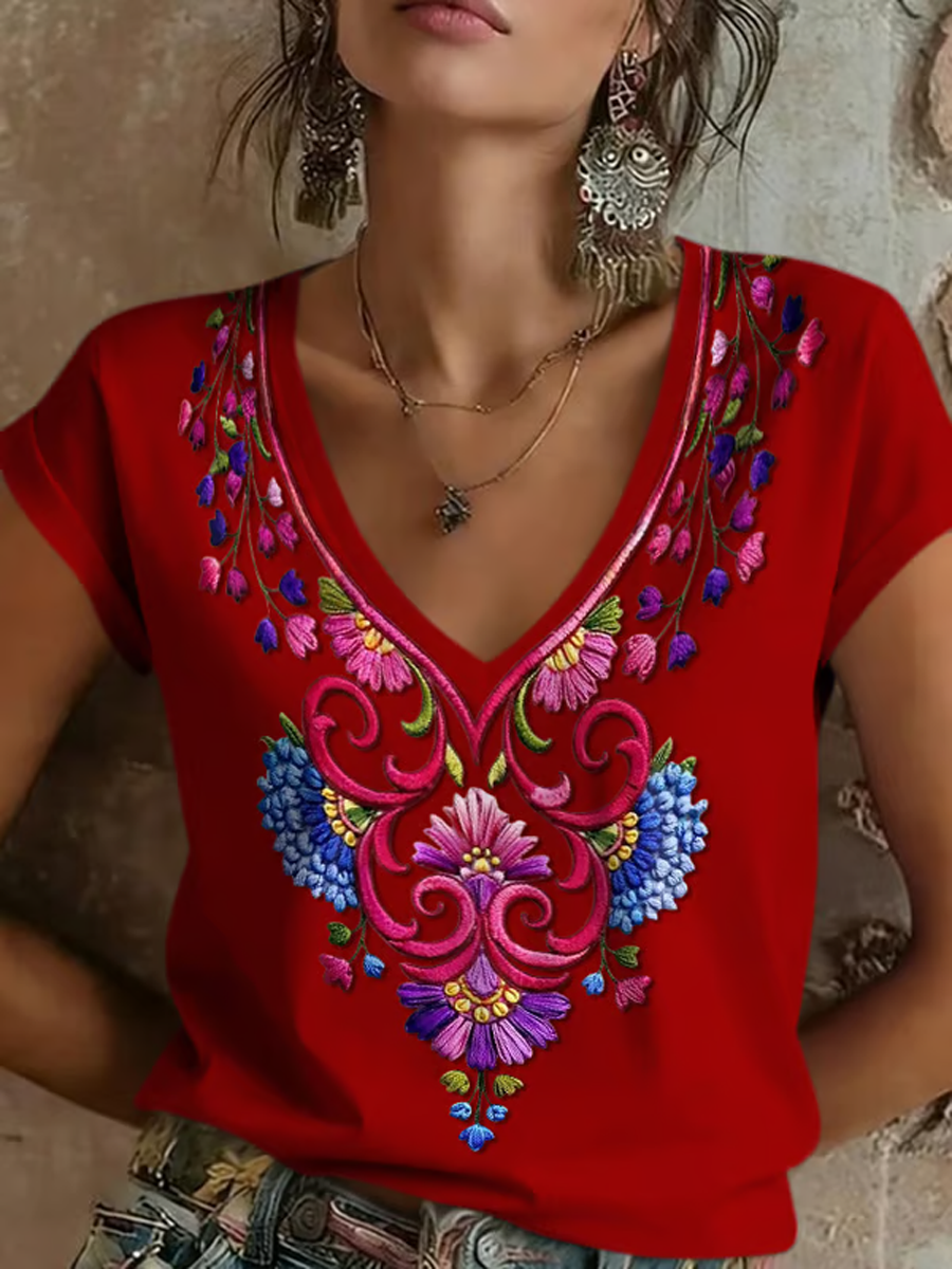 Women's Mexican Cinco de Mayo Printed short-sleeved T-shirt