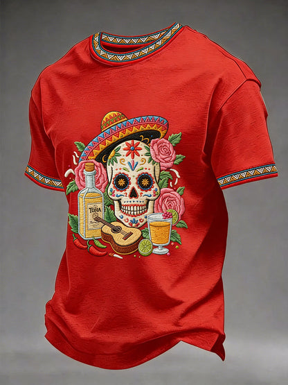 Men's Cinco De Mayo Print Short-Sleeve O-neck T-shirt