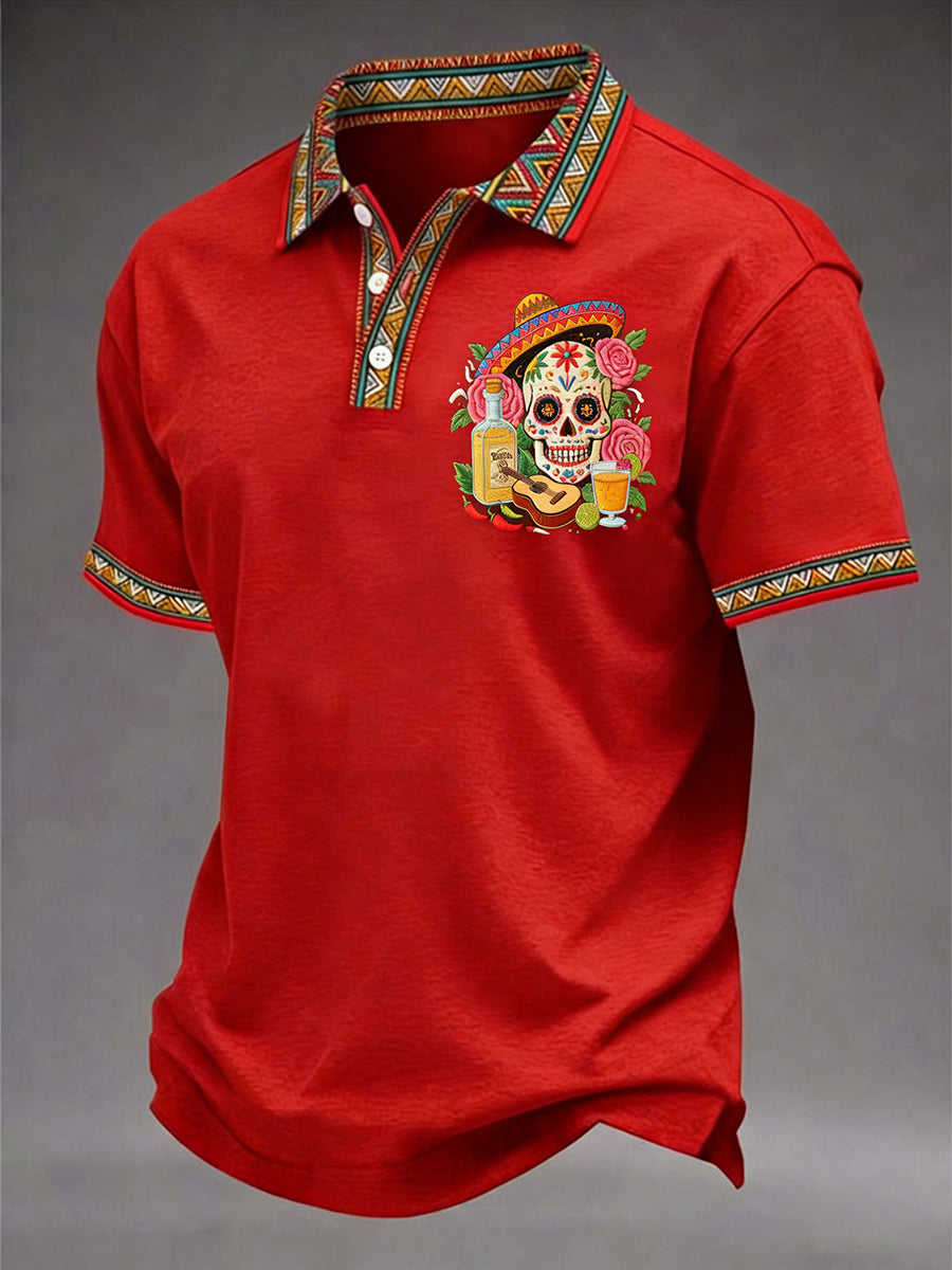 Men's Cinco De Mayo Print Short-Sleeve Top