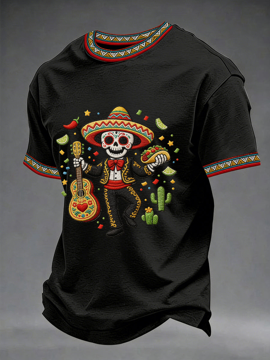 Men's Cinco De Mayo Print Short-Sleeve O-neck T-shirt
