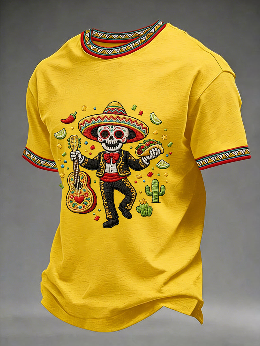 Men's Cinco De Mayo Print Short-Sleeve O-neck T-shirt