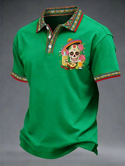 Men's Cinco De Mayo Print Short-Sleeve Top