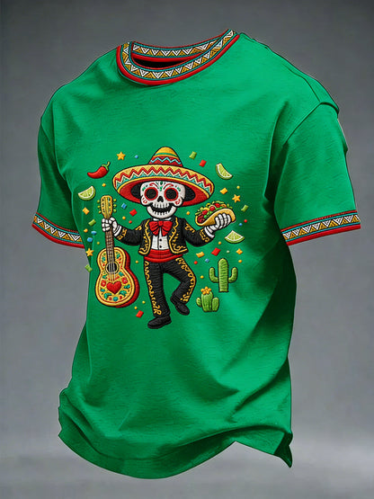 Men's Cinco De Mayo Print Short-Sleeve O-neck T-shirt