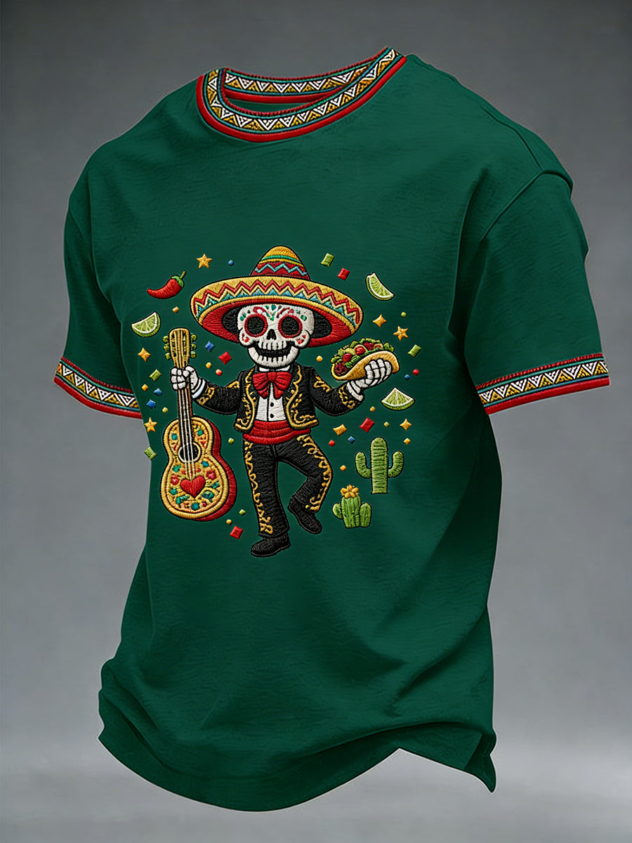 Men's Cinco De Mayo Print Short-Sleeve O-neck T-shirt