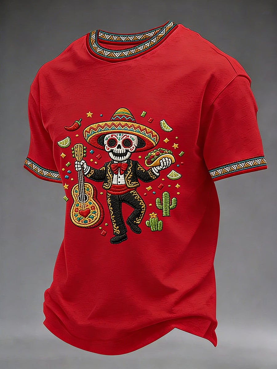 Men's Cinco De Mayo Print Short-Sleeve O-neck T-shirt
