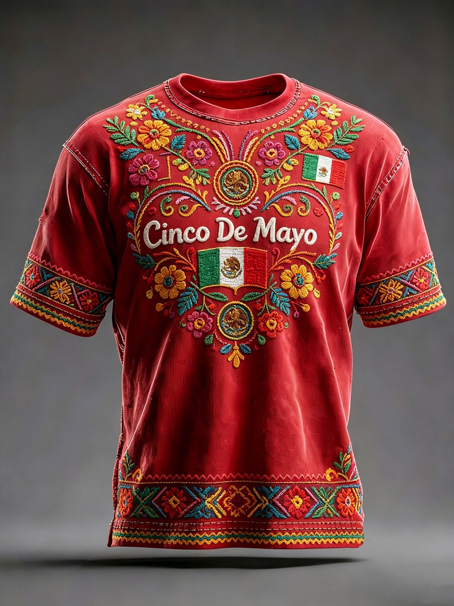 Men's Cinco de Mayo Printed Casual T-Shirt