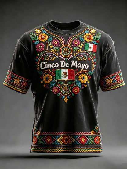 Men's Cinco de Mayo Printed Casual T-Shirt