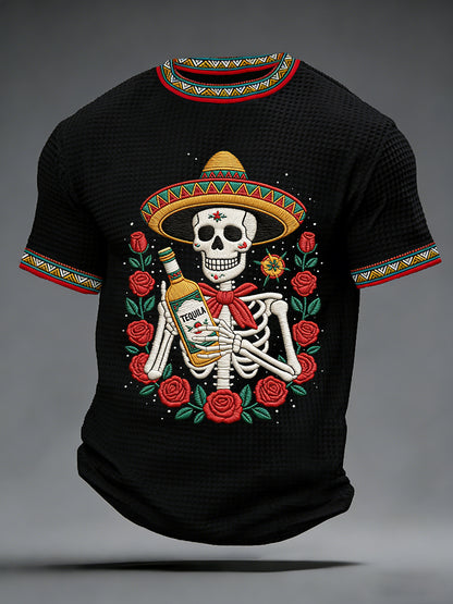 Men's Cinco De Mayo Print Waffle Short-Sleeve T-shirt