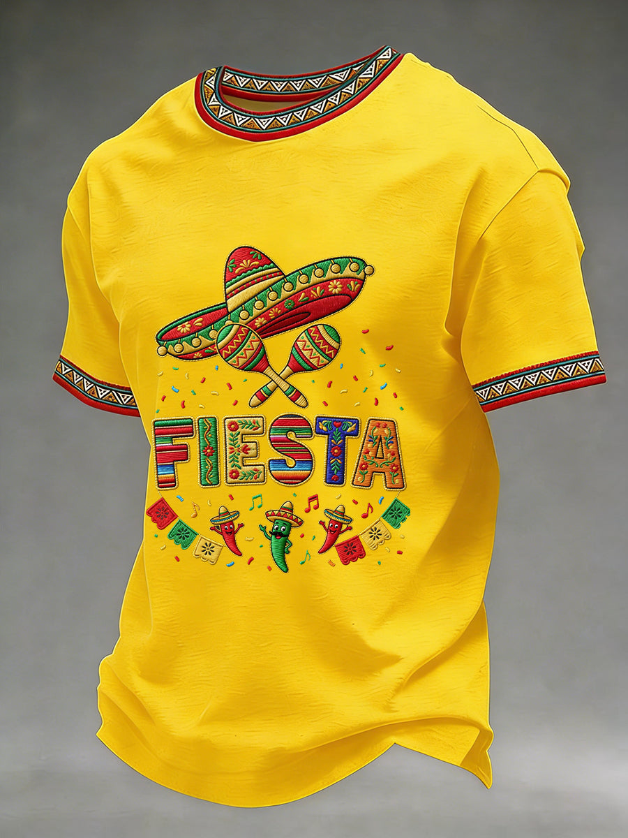 Men's Cinco De Mayo Print Short-Sleeve T-shirt