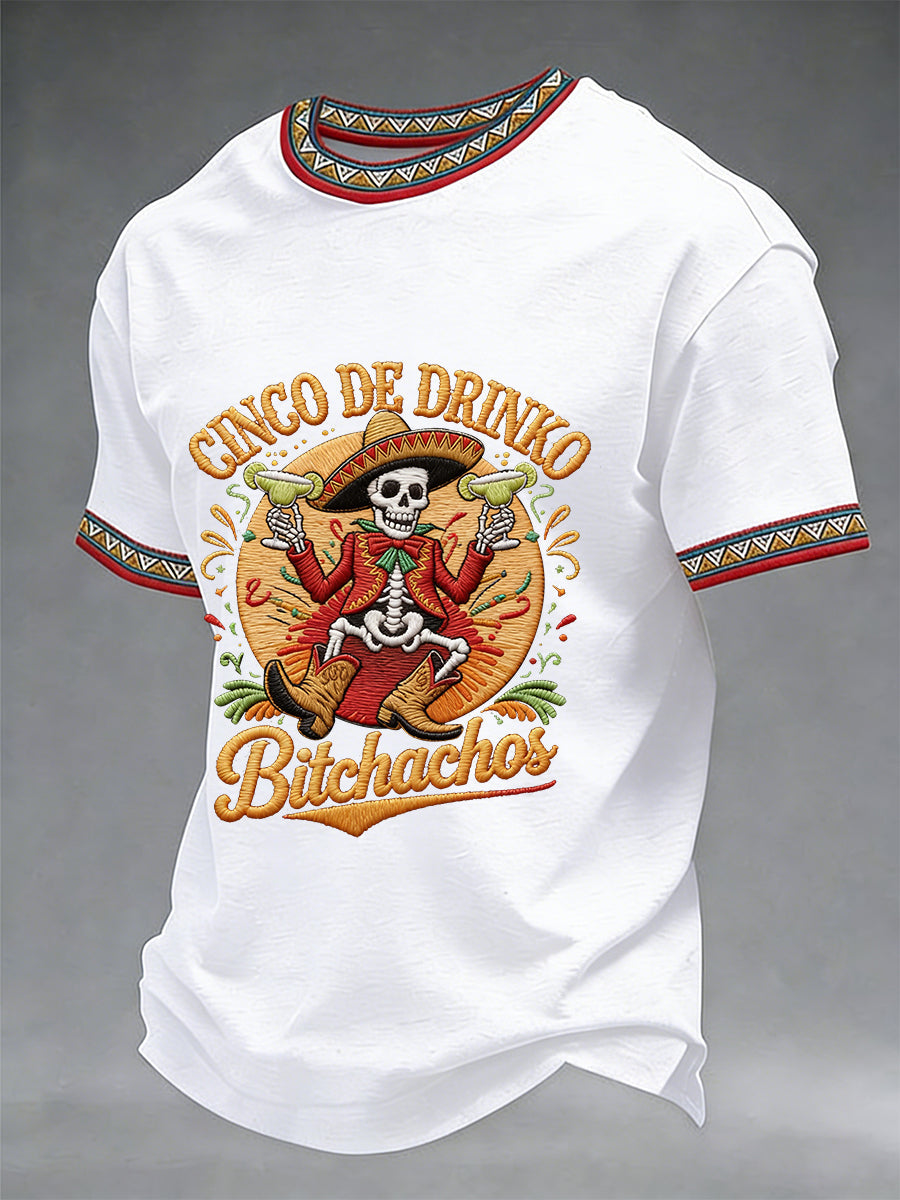 Men's Cinco De Mayo Print Short-Sleeve T-shirt
