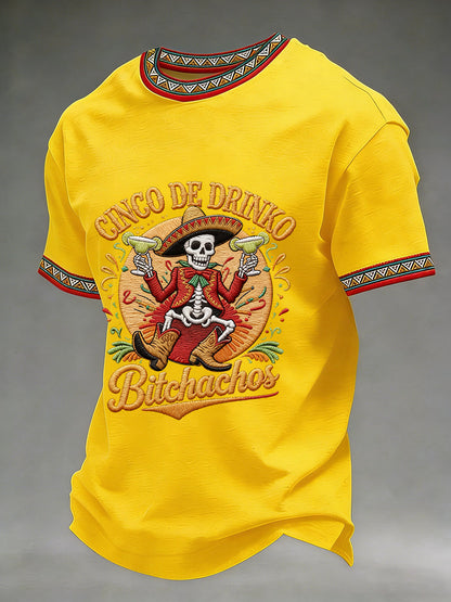 Men's Cinco De Mayo Print Short-Sleeve T-shirt
