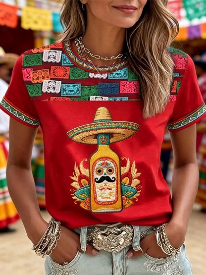 Women's Cinco de Mayo short-sleeved T-shirt