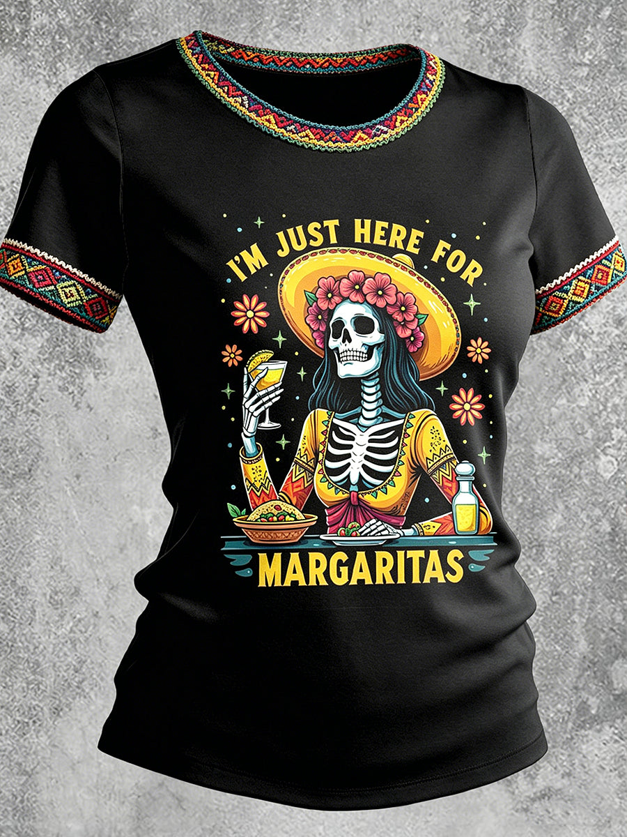 Cinco de Mayo Printed Vintage Fashion Loose Short Sleeve T-Shirt