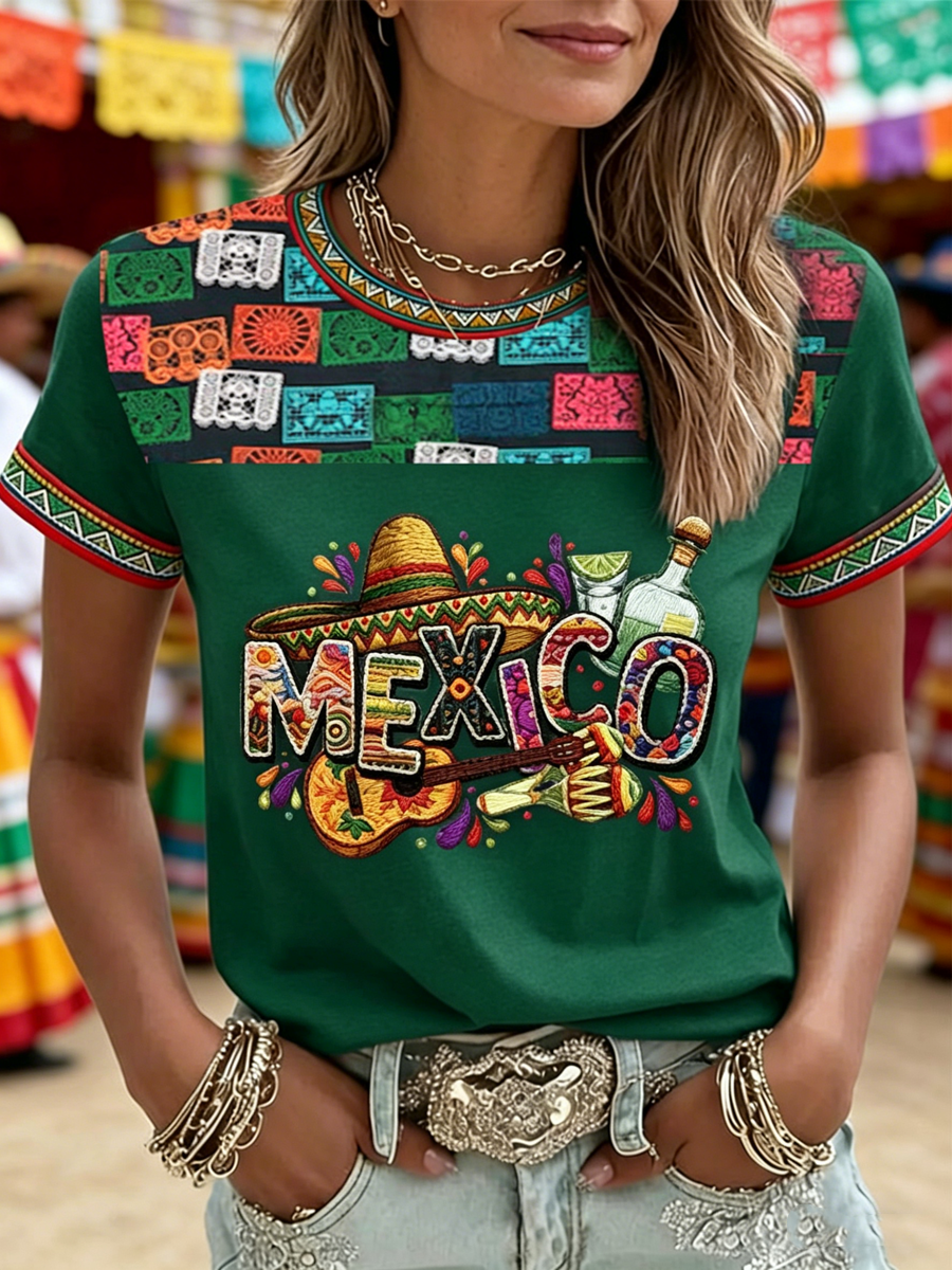 Women's Cinco de Mayo short-sleeved T-shirt