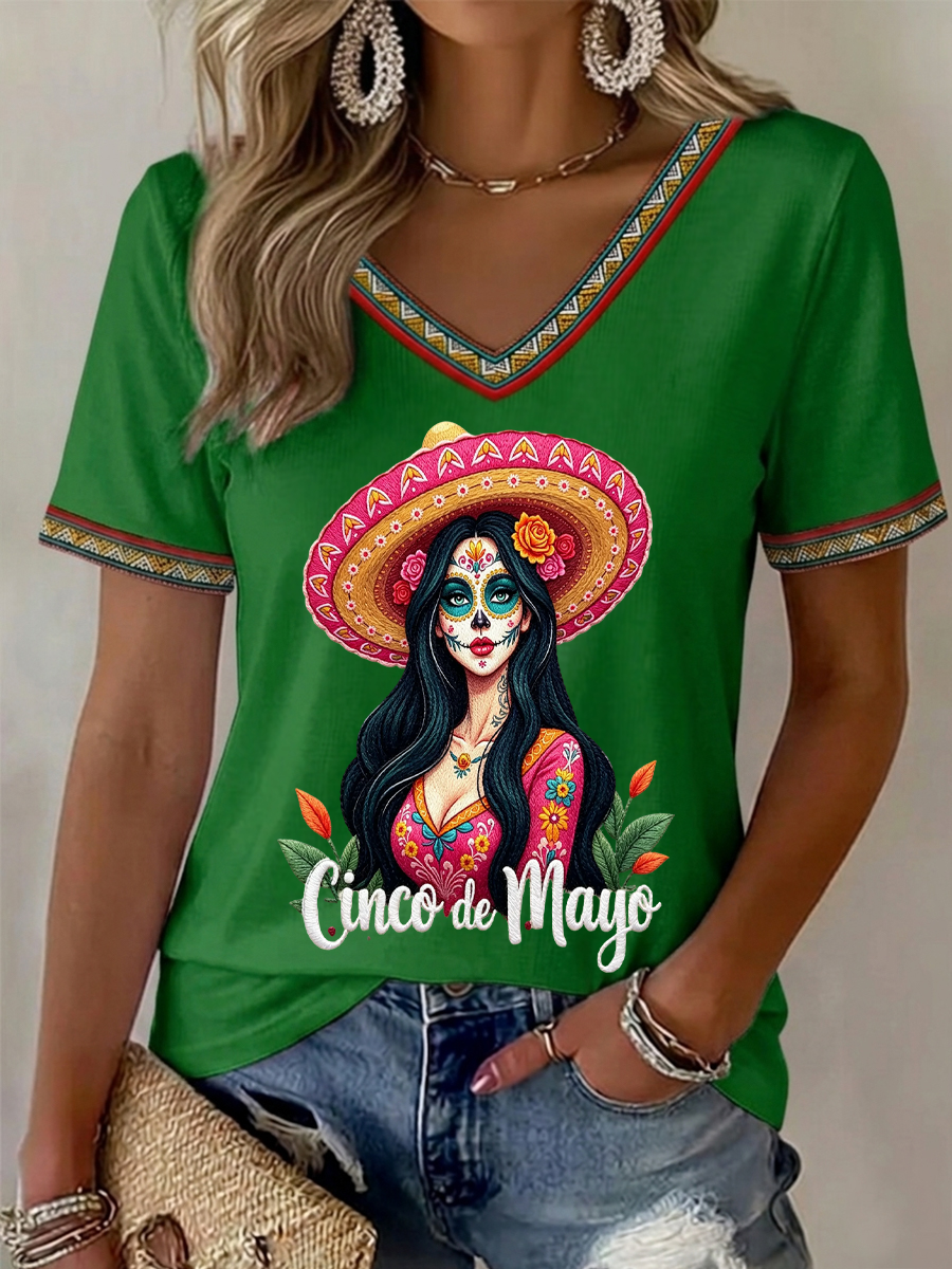 Women's Cinco de Mayo short-sleeved T-shirt