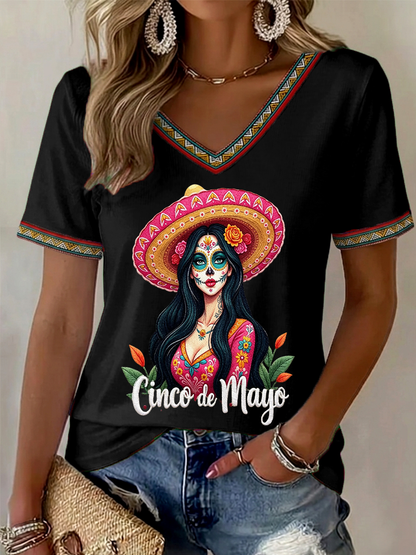 Women's Cinco de Mayo short-sleeved T-shirt