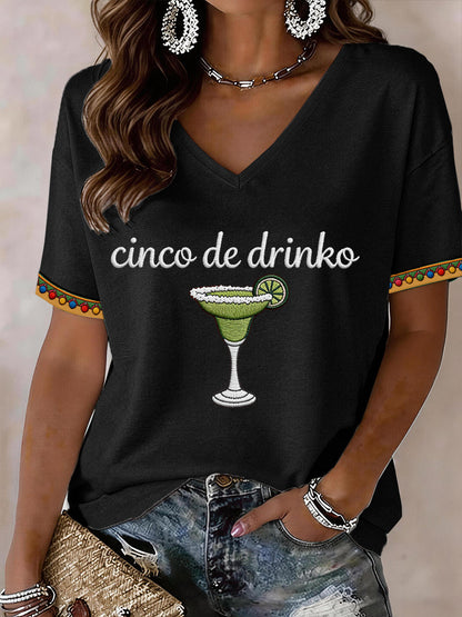 Women's Cinco de Mayo V-Neck T-Shirt
