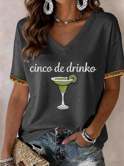Women's Cinco de Mayo V-Neck T-Shirt