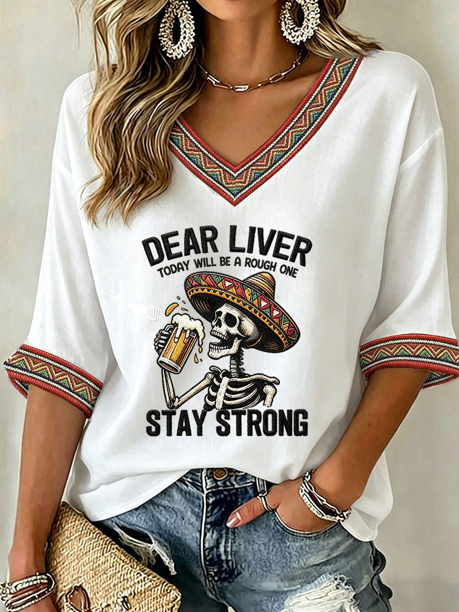 Women's Cinco de Mayo Print Casual T-shirt