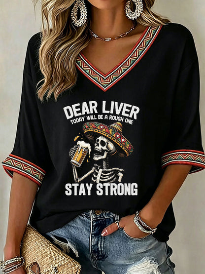 Women's Cinco de Mayo Print Casual T-shirt