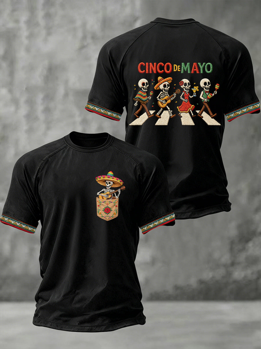 Men's Cinco De Mayo Print Short-Sleeve T-shirt