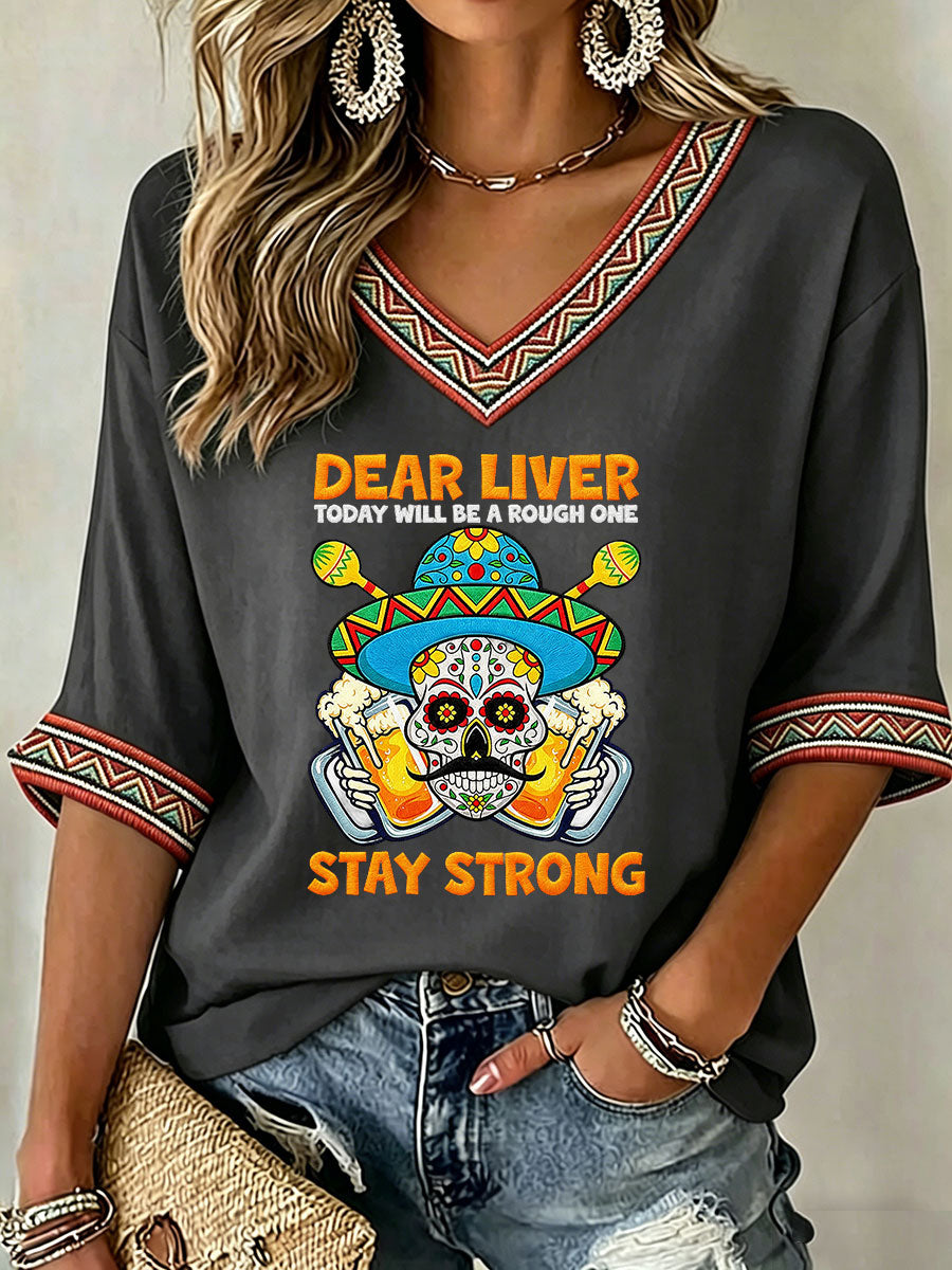 Women's Cinco de Mayo Print Casual T-shirt