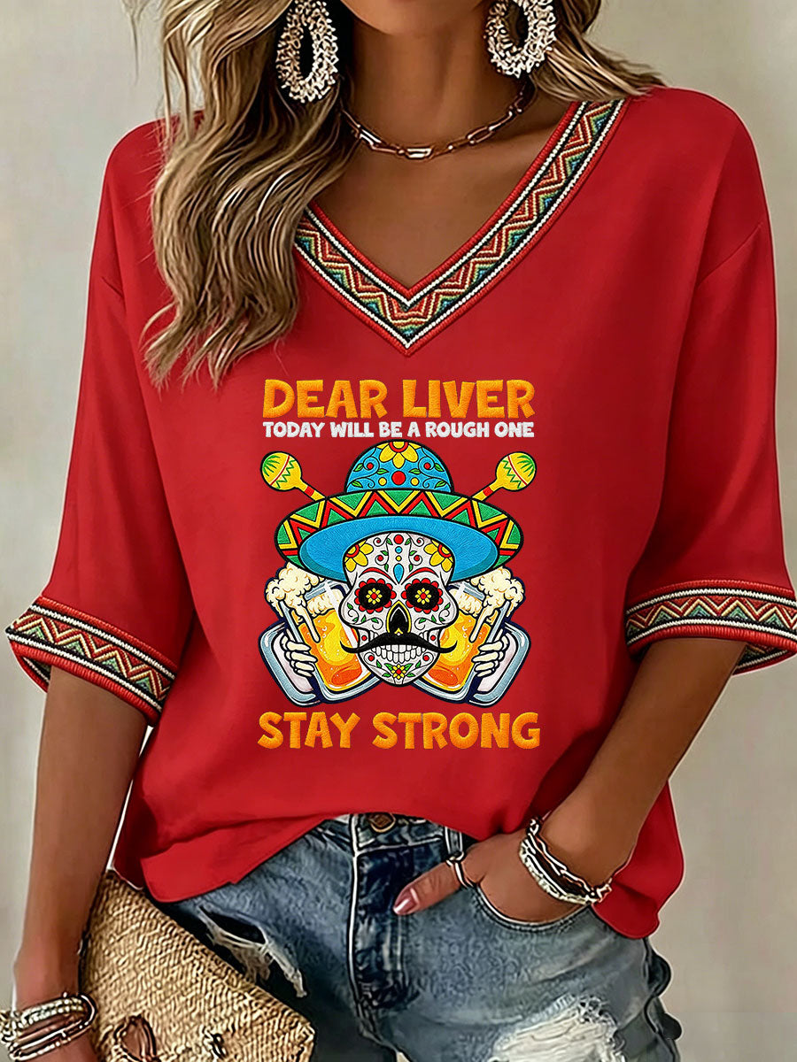 Women's Cinco de Mayo Print Casual T-shirt