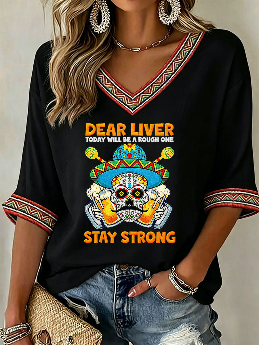 Women's Cinco de Mayo Print Casual T-shirt