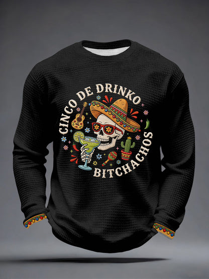 Men's Cinco de Mayo Waffle Long-Sleeve T-Shirt