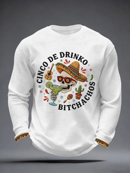Men's Cinco de Mayo Waffle Long-Sleeve T-Shirt