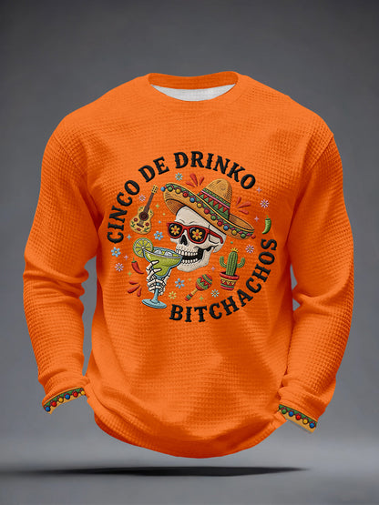 Men's Cinco de Mayo Waffle Long-Sleeve T-Shirt
