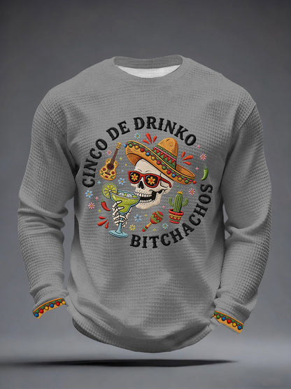 Men's Cinco de Mayo Waffle Long-Sleeve T-Shirt