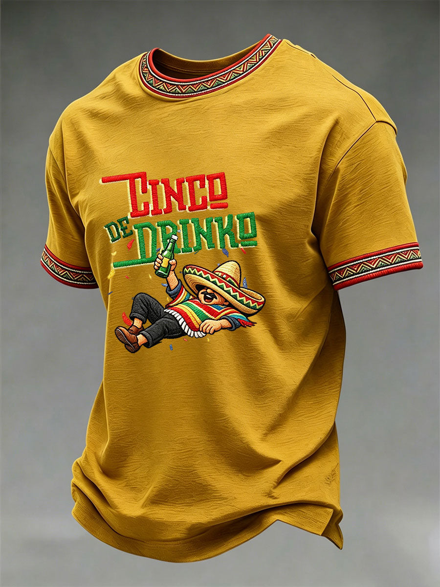 Men's Cinco de Mayo Printed Casual T-Shirt