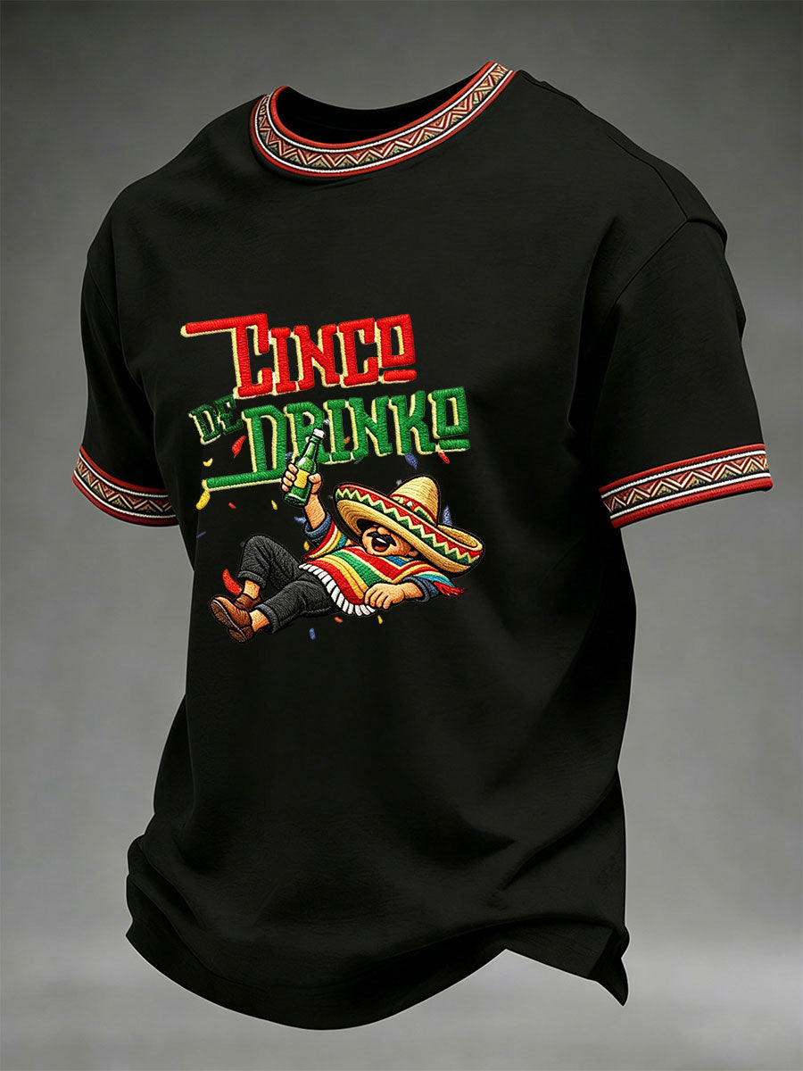 Men's Cinco de Mayo Printed Casual T-Shirt
