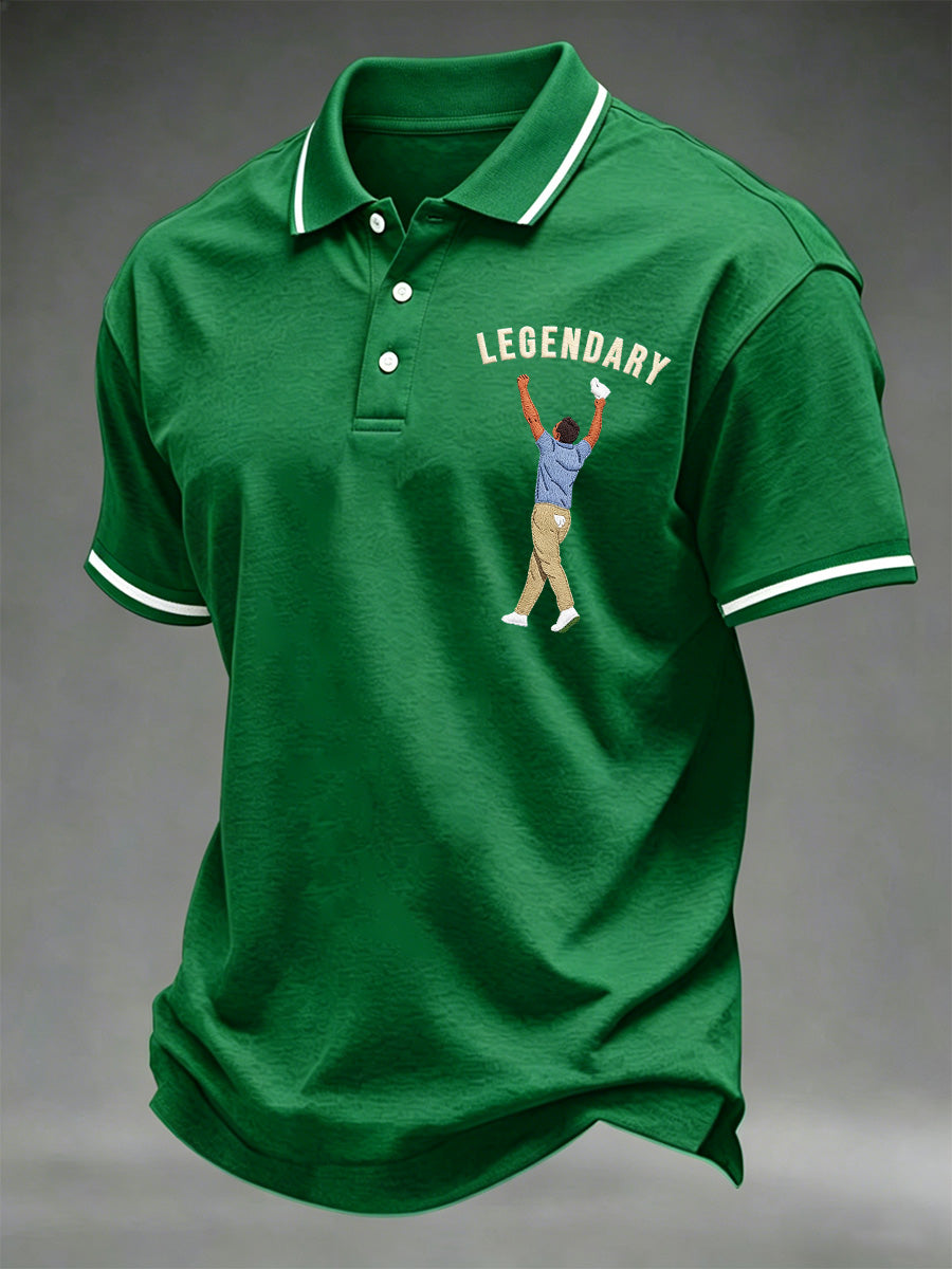 Men's 2026 Golf Champion Legend Rory McIlroy Print Casual Polo