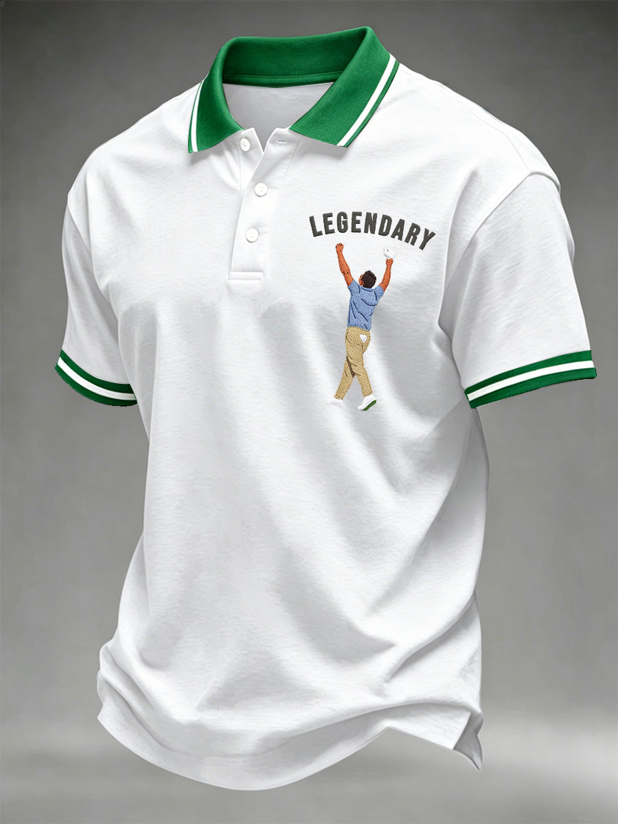 Men's 2026 Golf Champion Legend Rory McIlroy Print Casual Polo