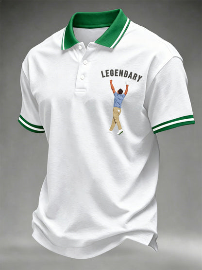 Men's 2026 Golf Champion Legend Rory McIlroy Print Casual Polo