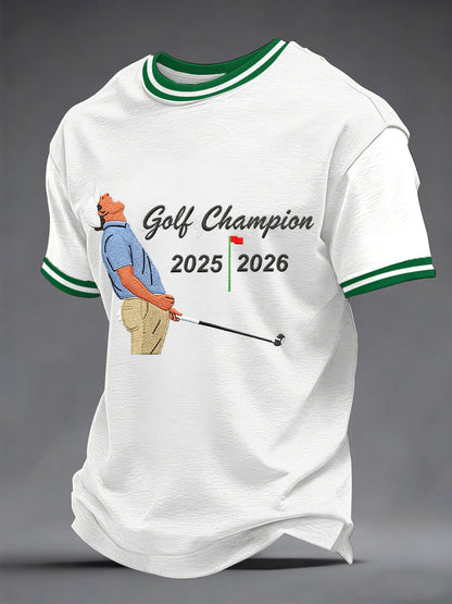 Men's 2026 Golf Champion Legend Rory McIlroy Print Casual Tee