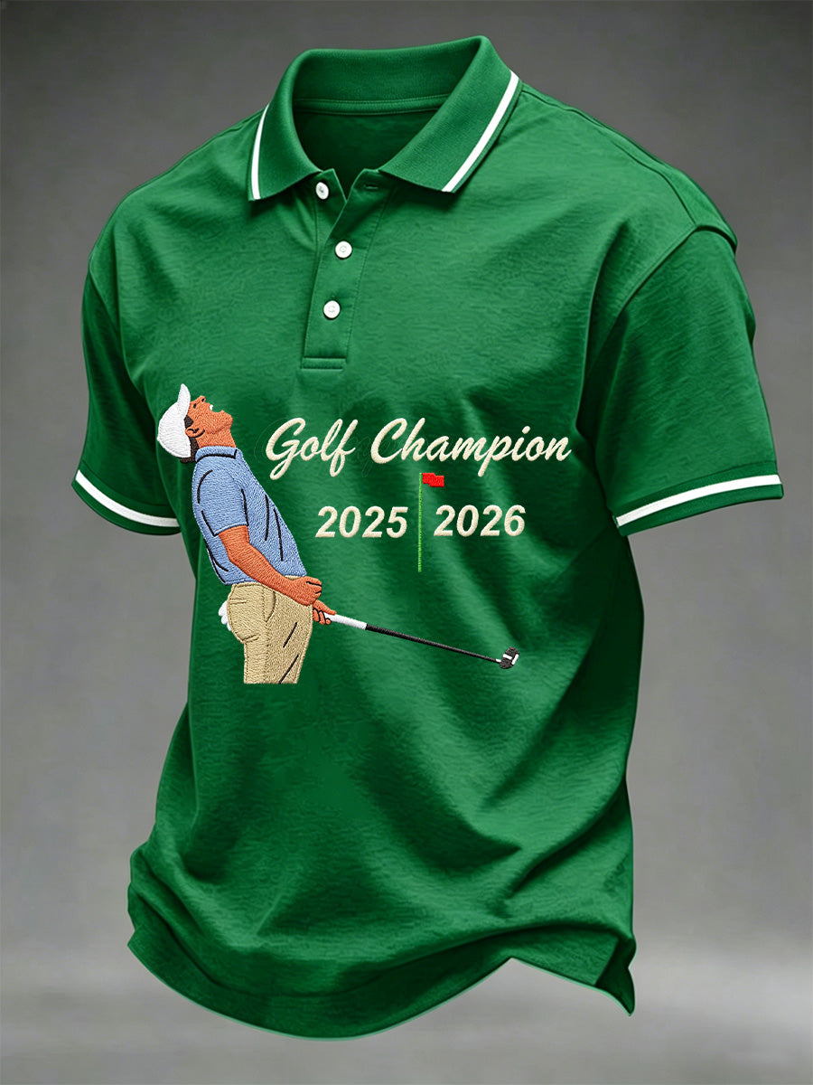 Men's 2026 Golf Champion Legend Rory McIlroy Print Casual Polo