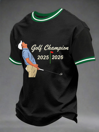 Men's 2026 Golf Champion Legend Rory McIlroy Print Casual Tee