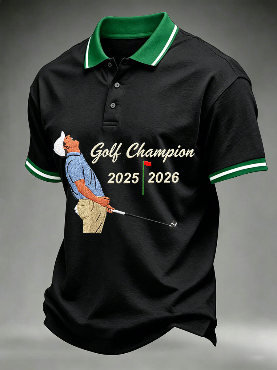 Men's 2026 Golf Champion Legend Rory McIlroy Print Casual Polo