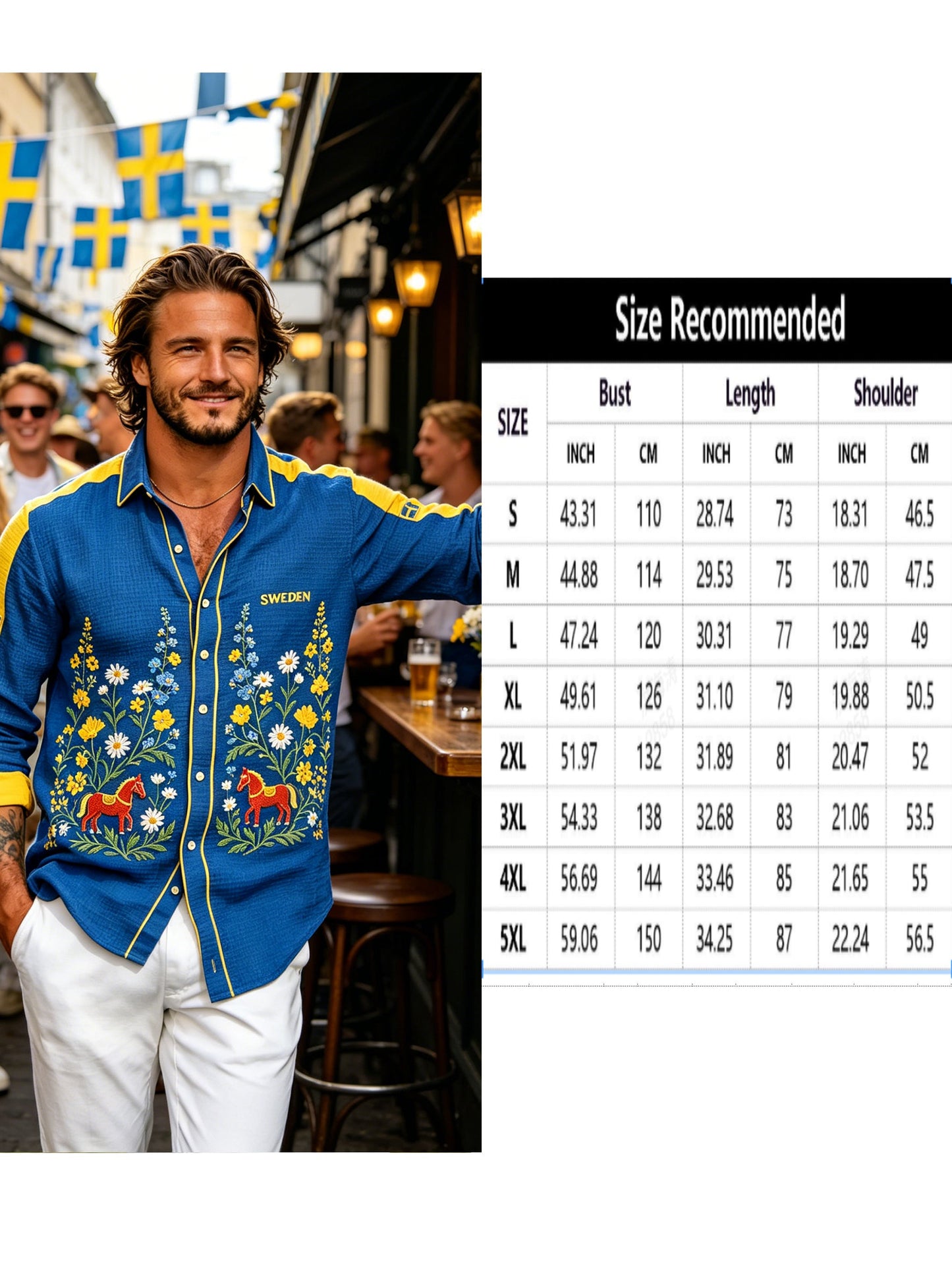 Men's Midsummer Floral Print Waffle-Textured Long-Sleeve Shirt