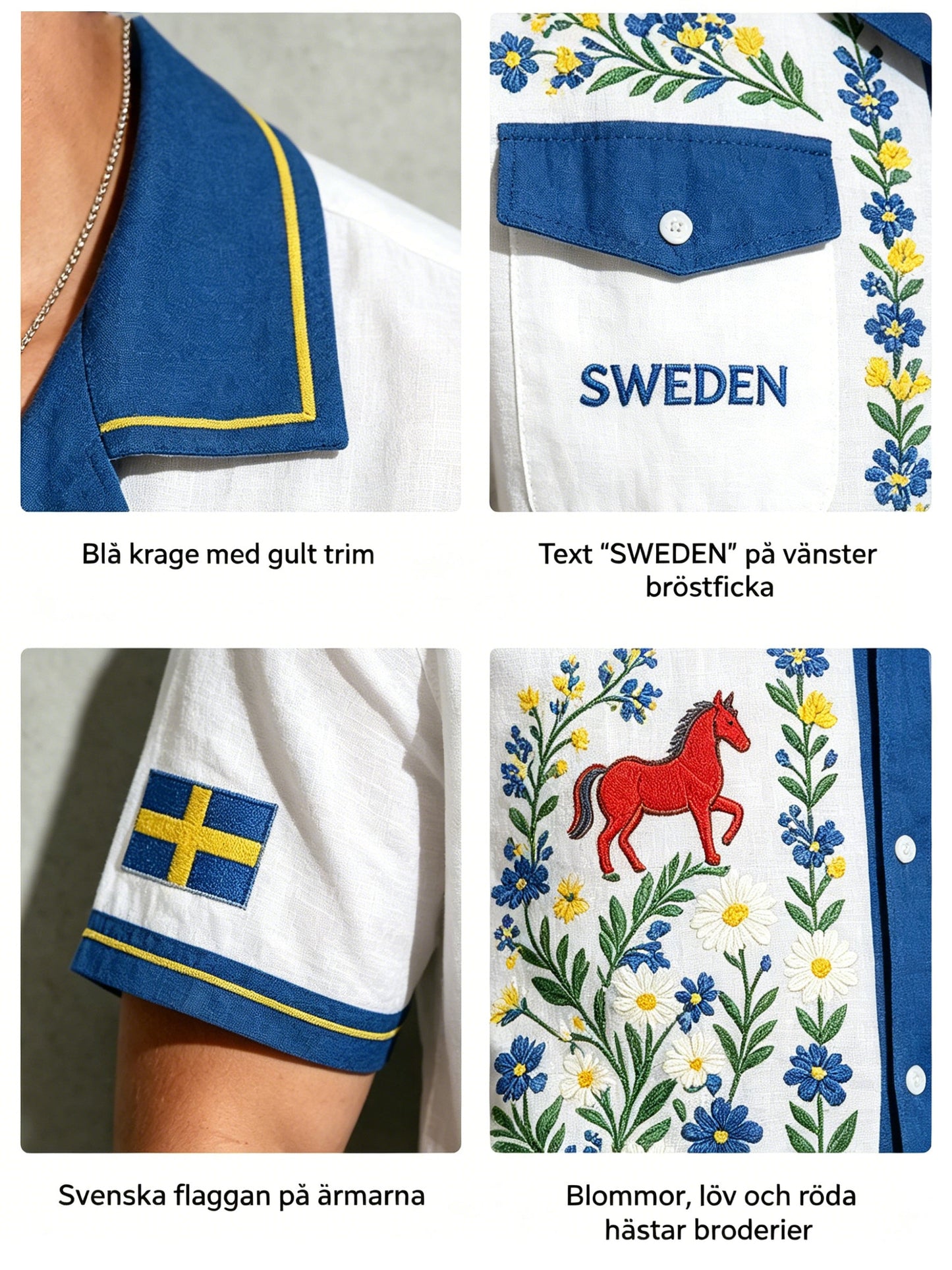 Men's Midsummer Floral Print Cotton-Linen Shirt