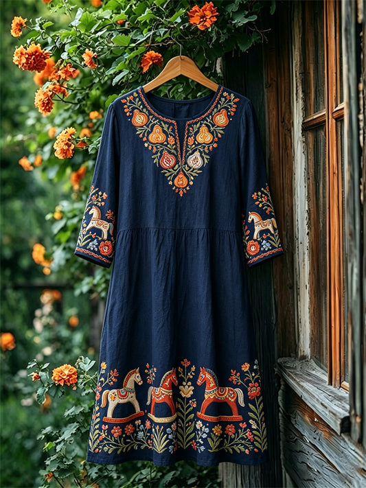 Women's Swedish Midsummer Print Dresses