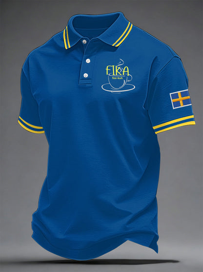 Men's Swedish Print Casual Top