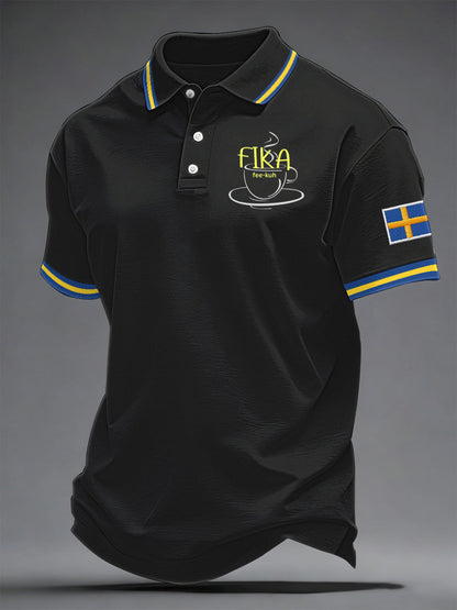 Men's Swedish Print Casual Top