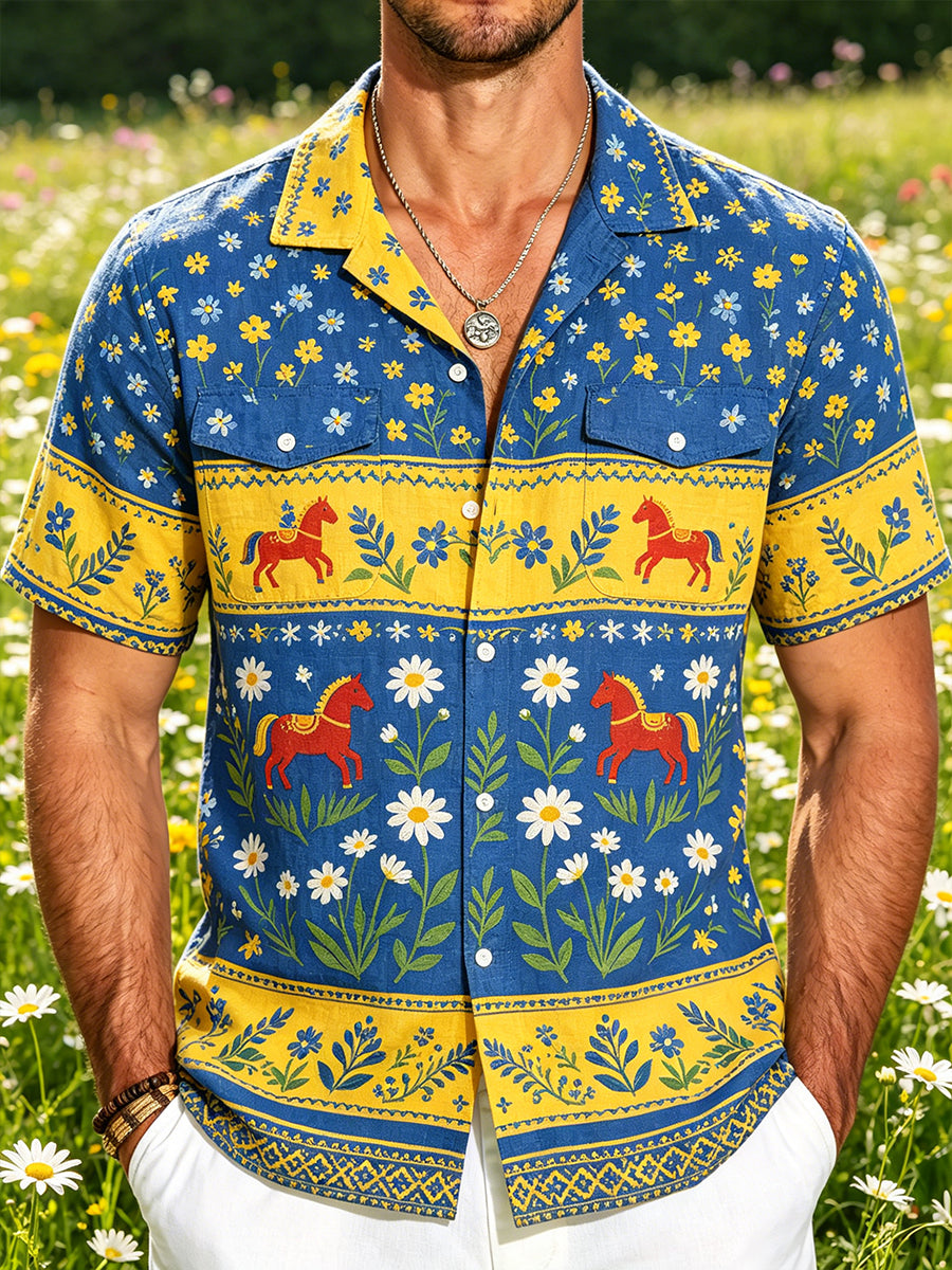 Men's Midsummer Floral Print Shirt