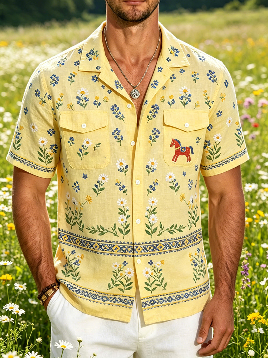 Men's Midsummer Floral Print Shirt