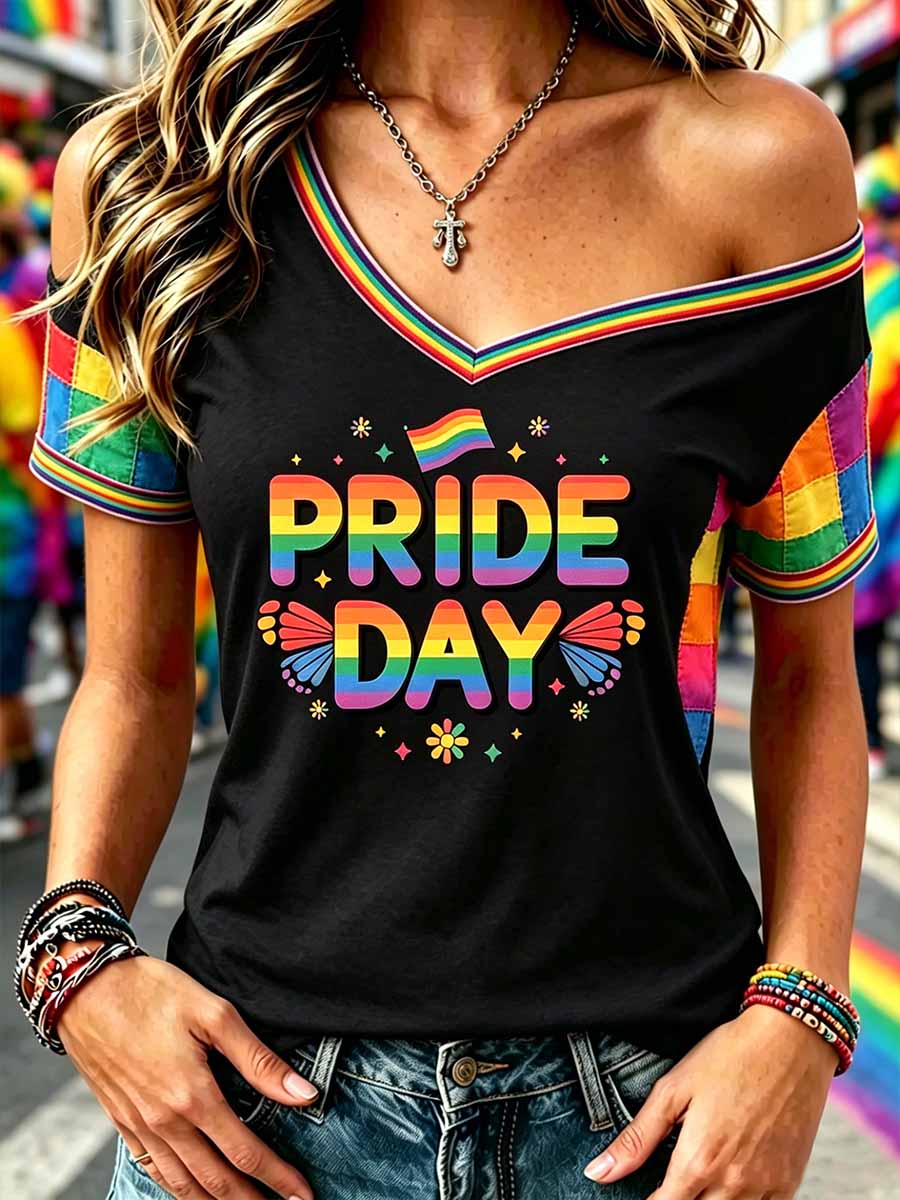 Women's Rainbow Art Print Casual Shirt